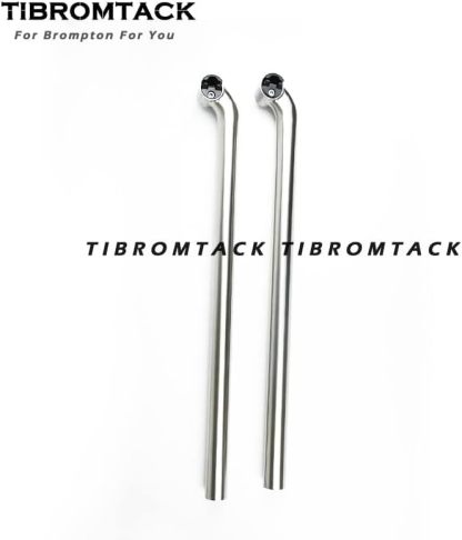TIBROMTACK Titanium Gooseneck Seat Post for Brompton Bicycle Saddle 31.8mm Folding Bike New Type Rod 550/580mm Gr9 Ti Accessories