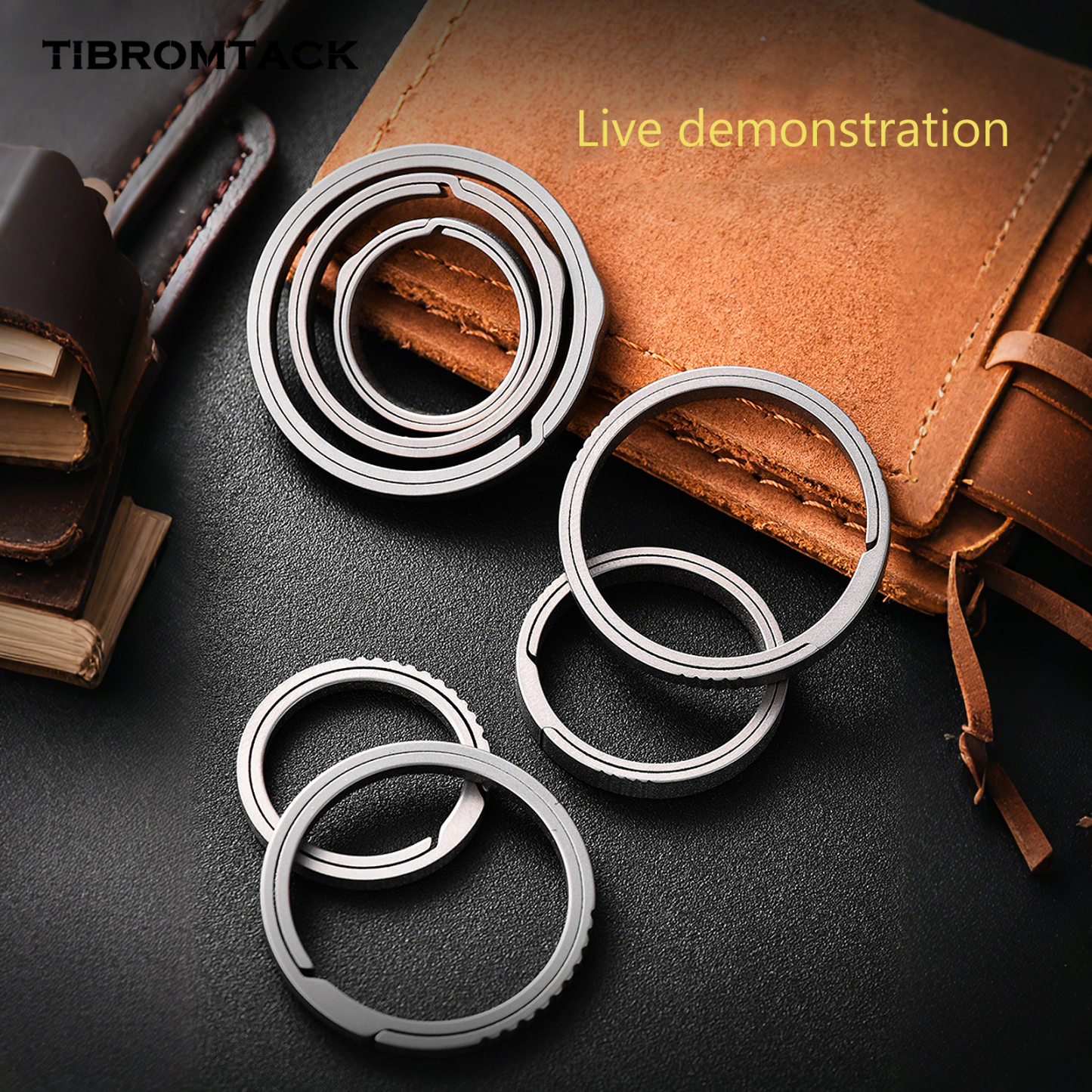 Titanium Keychain 3-Piece Set, Lightweight Heavy Duty Key Rings, Rust-Proof Key Holder for Keys Organization, Premium Keychain Rings Gift for Men Women