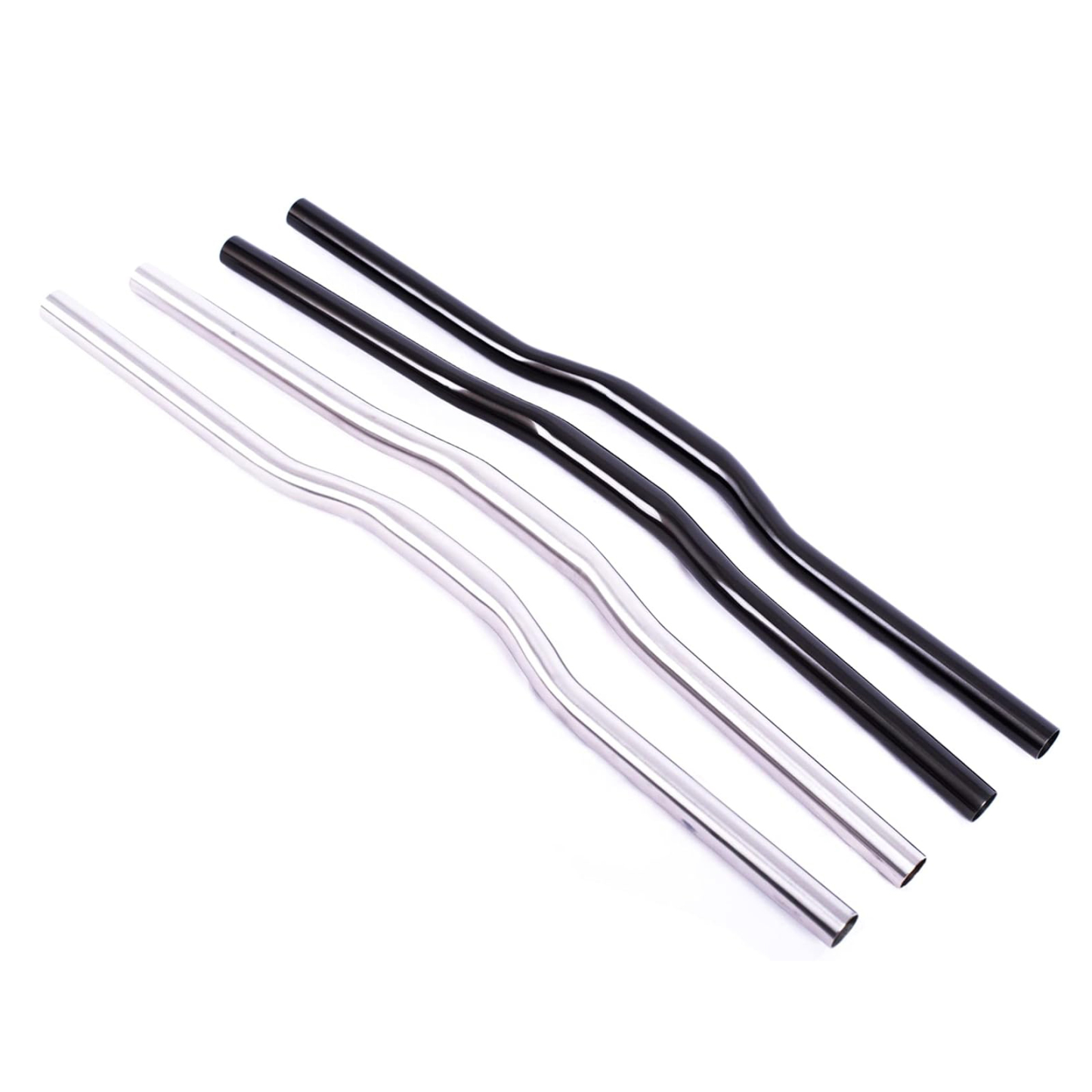 Titanium Handle Bar for Brompton bicycle 7° Riser 25.4mm can fit w3 Sixty Folding Bike Lightweight，length 550mm