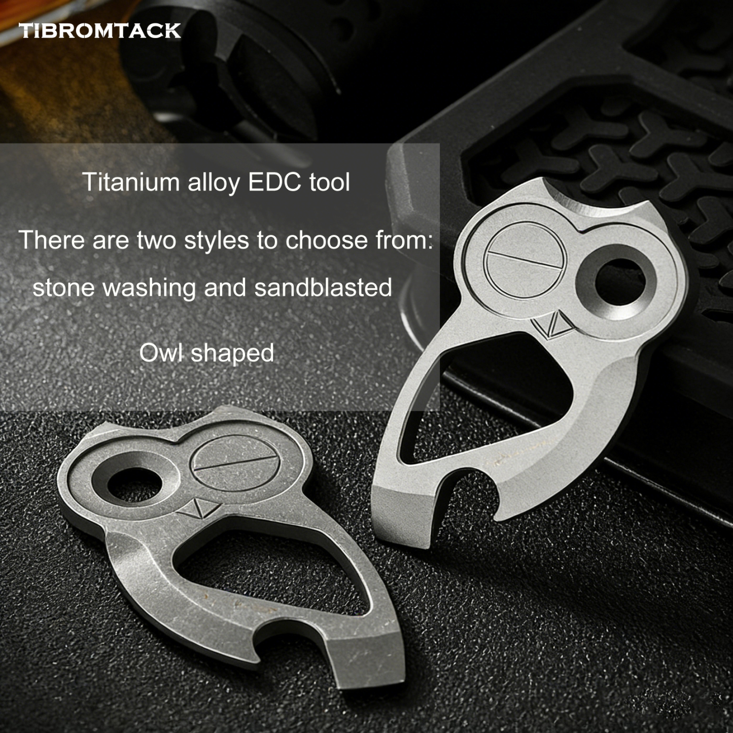 Titanium EDC Keychain Bottle Opener, Mini Pry Bar Multitool, Cute Owl Design Key Chain Accessories for Men Women, Portable Anti-Wear EDC Tools for Commute Camping Party