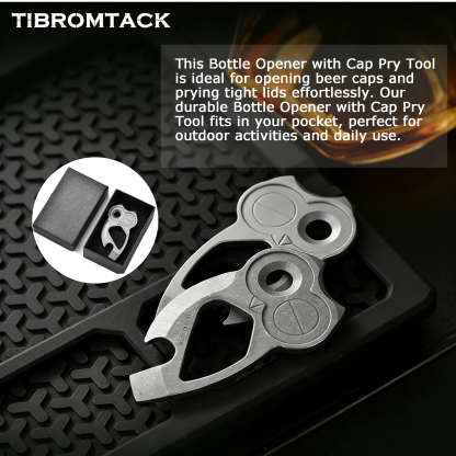 TIBROMTACK Titanium Alloy EDC Multifunctional Keychain, Creative Owl Bottle Opener, Lightweight 15g Durable Key Ring for Daily Carry & Outdoor Activities