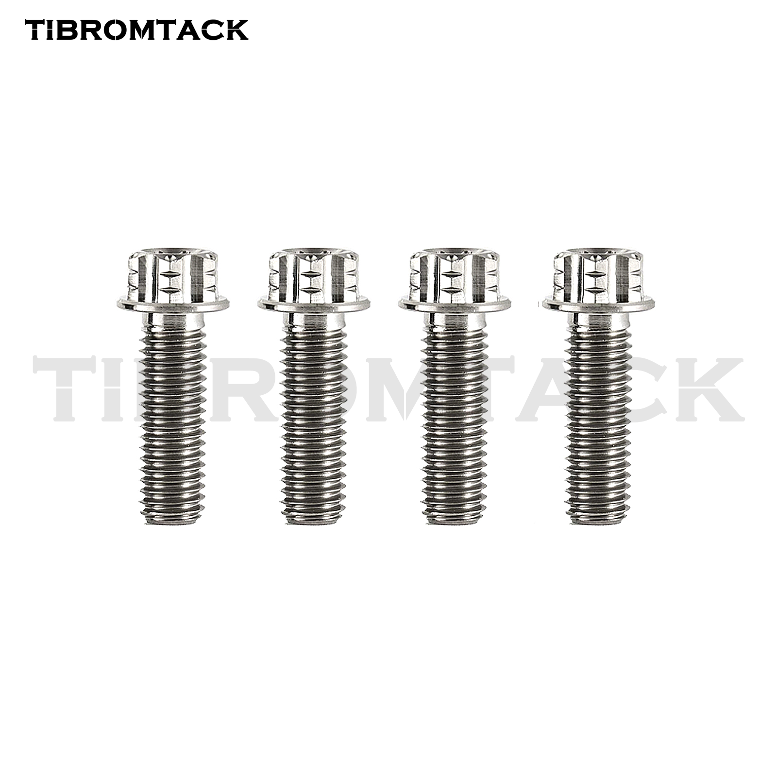 Gr5 Titanium Bolts M8 Torx Head 15‑50mm 1.25 Pitch CNC Machined Lightweight Rust‑Proof for Bike Motorcycle Car Modification 4Pcs/Pack | TIBROMTACK