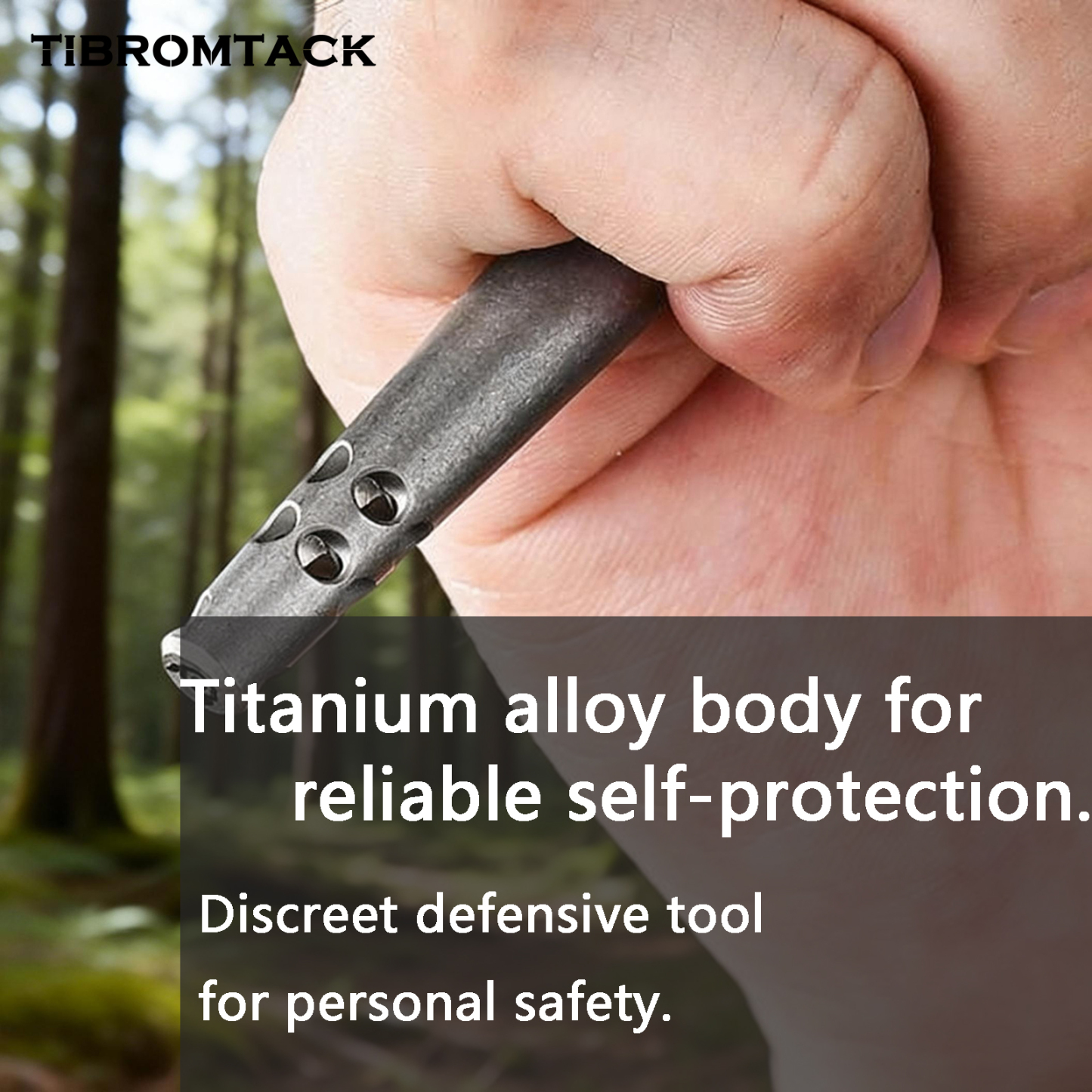 TIBROMTACK Titanium Tactical Pen, Grade 5 Titanium Alloy EDC Pen, Self Defense Pen for Men Women, Lightweight Portable Everyday Carry Writing Pen with Smooth Ink Flow