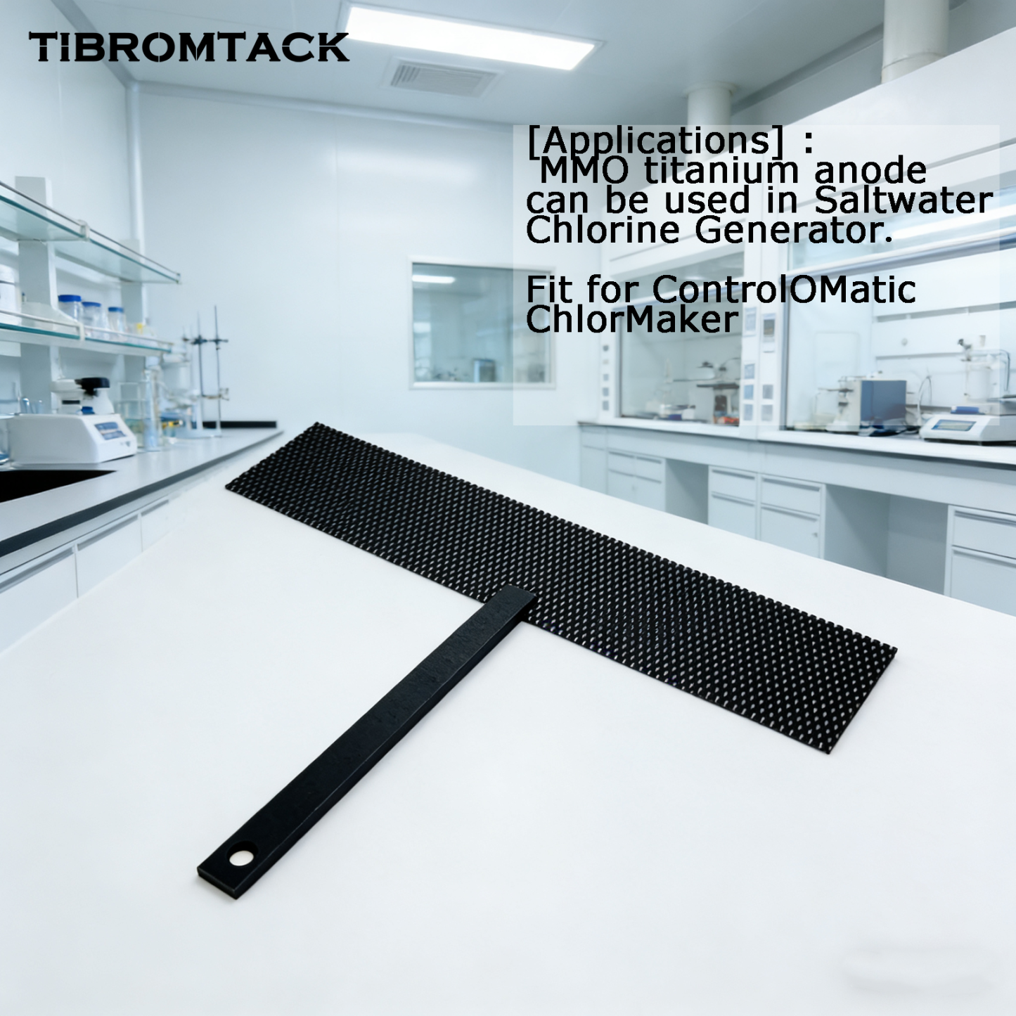 TIBROMTACK Ru-Ir Coated Titanium Anode Mesh T-Type Titanium Electrode Mesh for Water Treatment, Electrolysis & Industrial Use