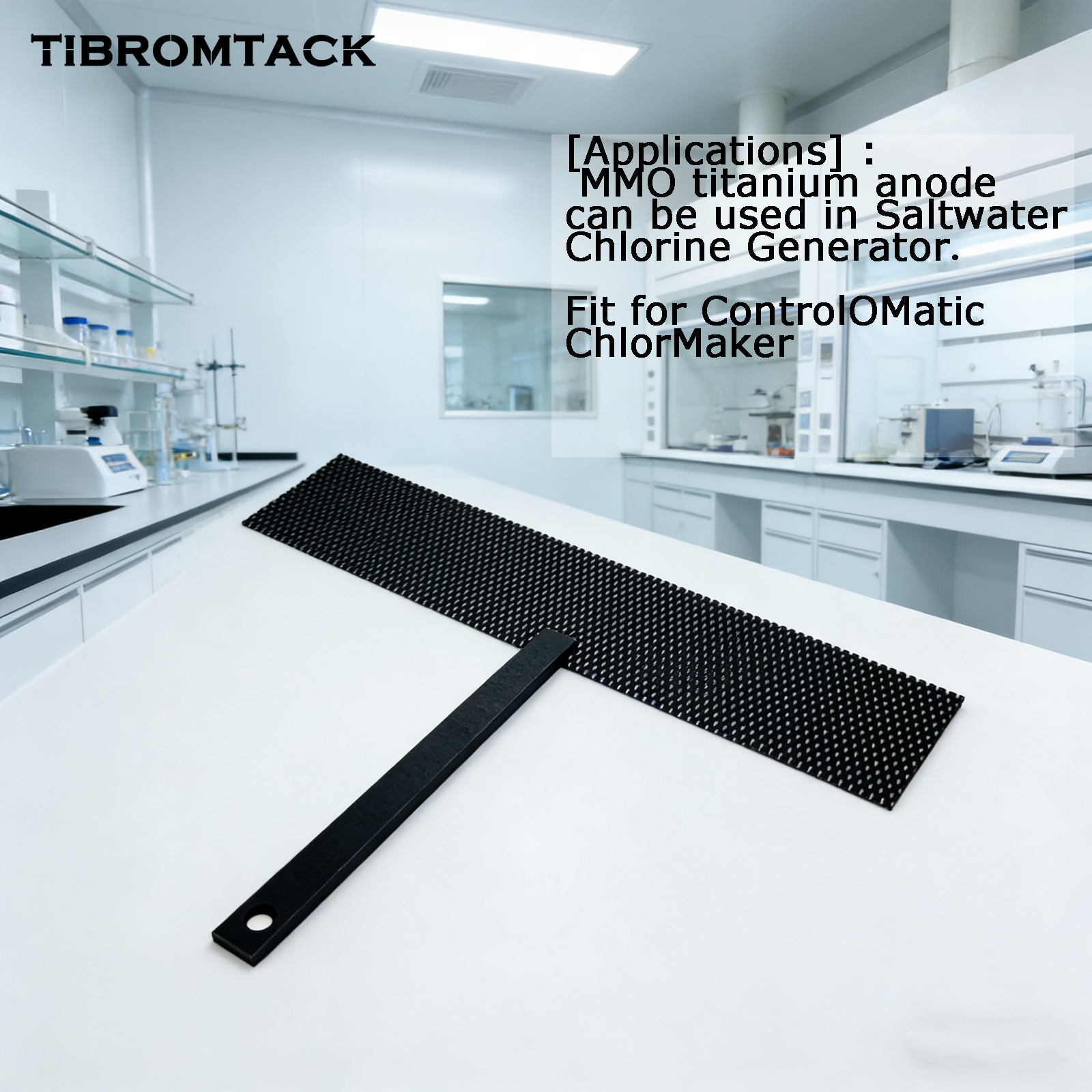 TIBROMTACK Ru-Ir Coated Titanium Anode Mesh T-Type Titanium Electrode Mesh for Water Treatment, Electrolysis & Industrial Use