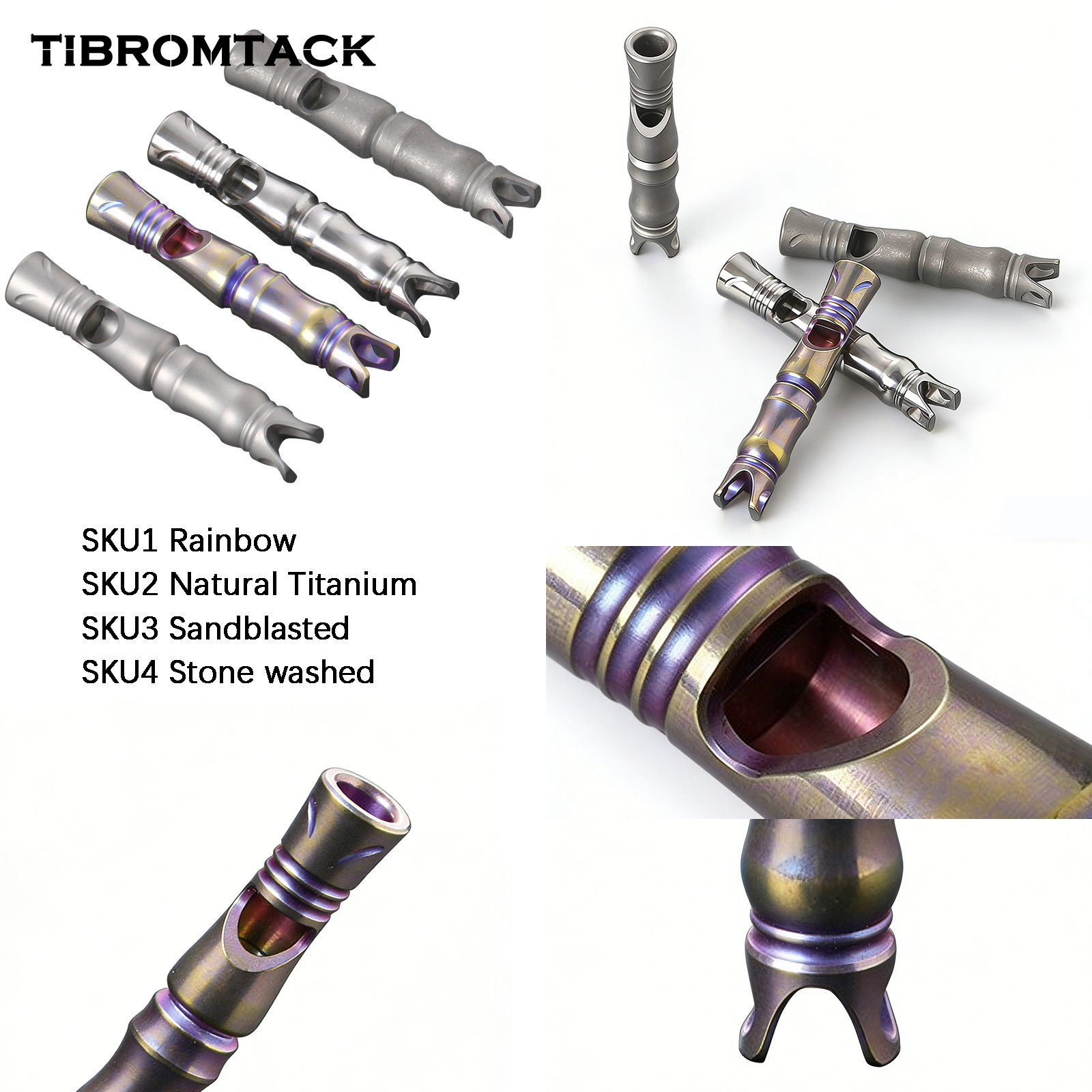TIBROMTACK Gr5 Titanium Alloy Single Tube Loud Emergency Survival Whistle, Safety Whistle for Hiking Camping Dog Training Adults Emergency