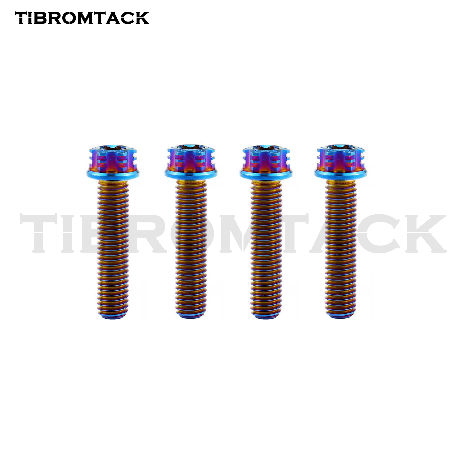 Gr5 Titanium Bolts M8 Torx Head 15‑50mm 1.25 Pitch CNC Machined Lightweight Rust‑Proof for Bike Motorcycle Car Modification 4Pcs/Pack | TIBROMTACK