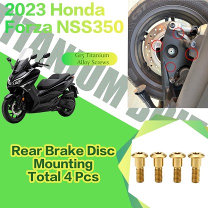 TIFOLD Titanium Alloy Modification Screws for Honda NSS350 Motorcycle, 2023 Model