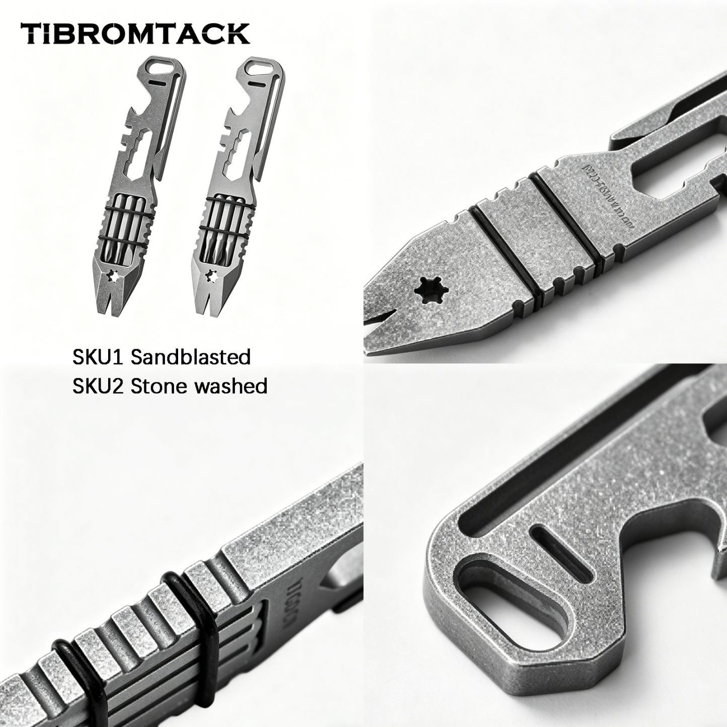 TIBROMTACK Titanium Multi-Functional Mini EDC Tool, Gr5 Titanium Alloy, Bottle Opener, Nail Puller, Wrench, Bike Hub Adjuster, Screwdriver