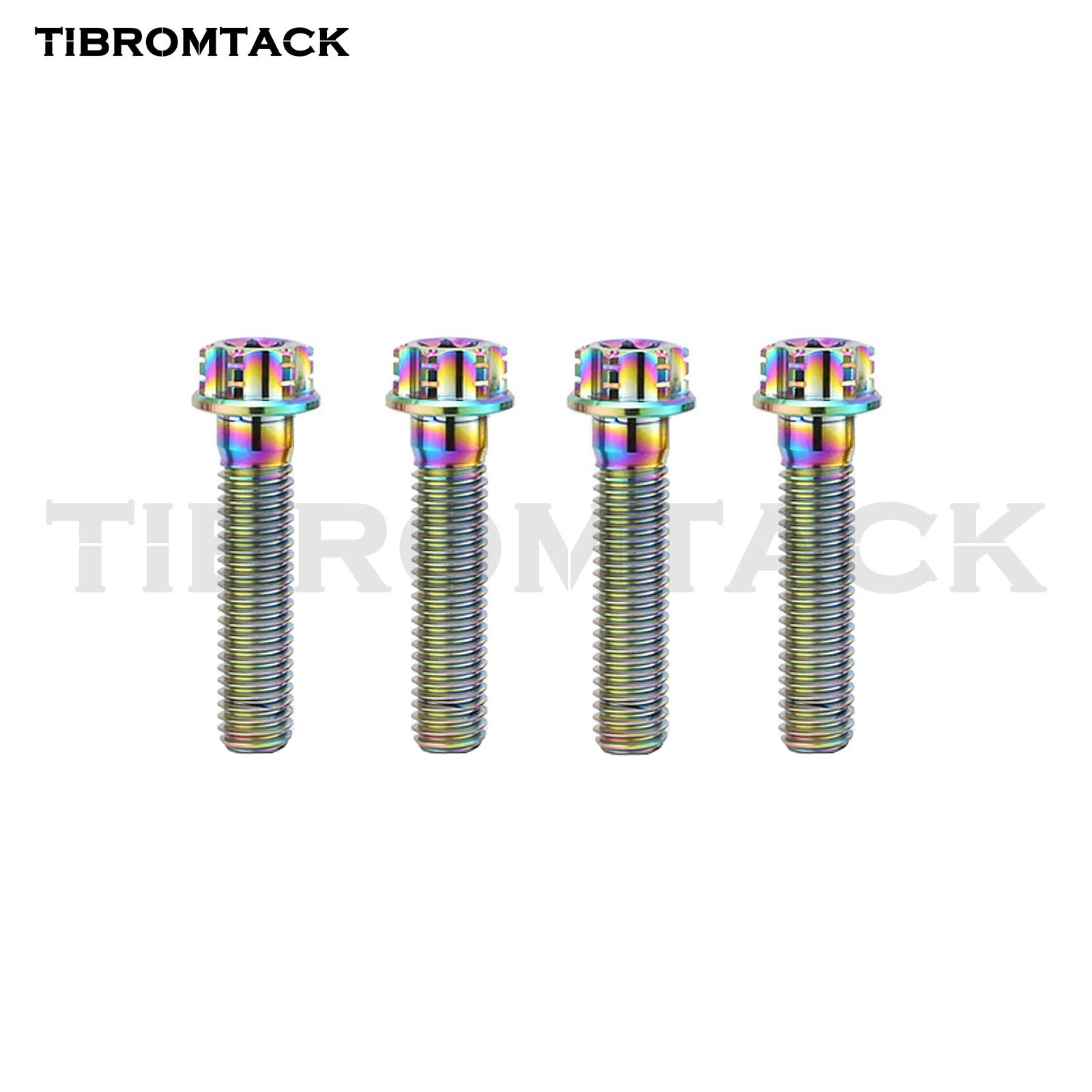 Gr5 Titanium Bolts M8 Torx Head 15‑50mm 1.25 Pitch CNC Machined Lightweight Rust‑Proof for Bike Motorcycle Car Modification 4Pcs/Pack | TIBROMTACK