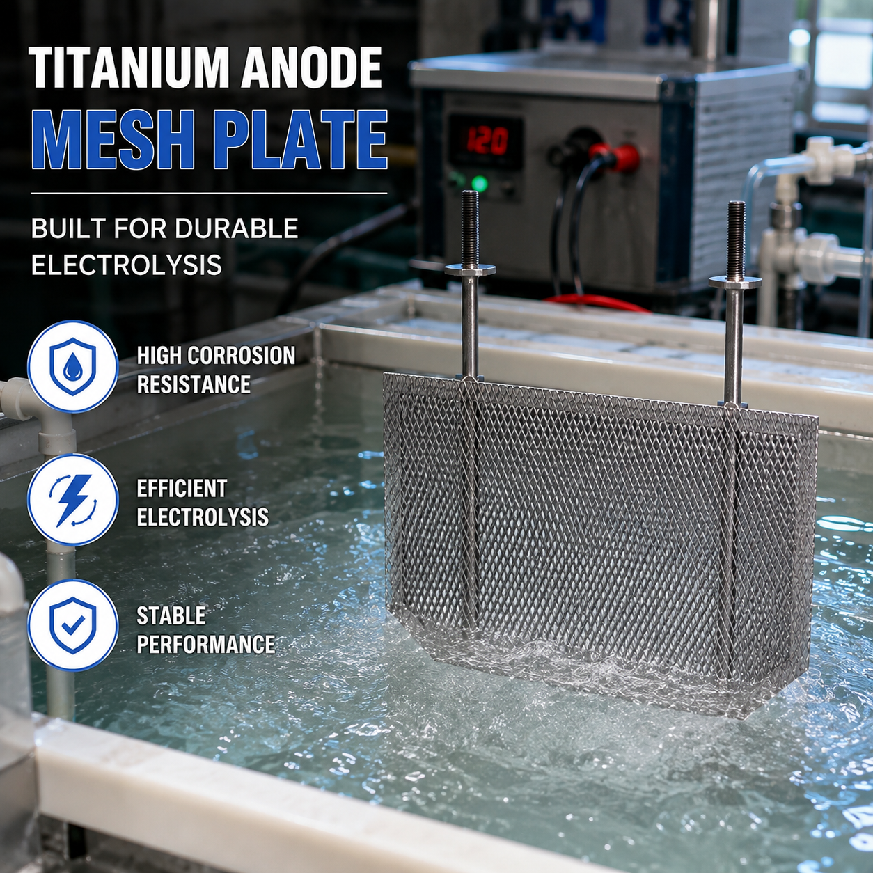 TIBROMTACK Ru Ir Coated Titanium Anode Mesh