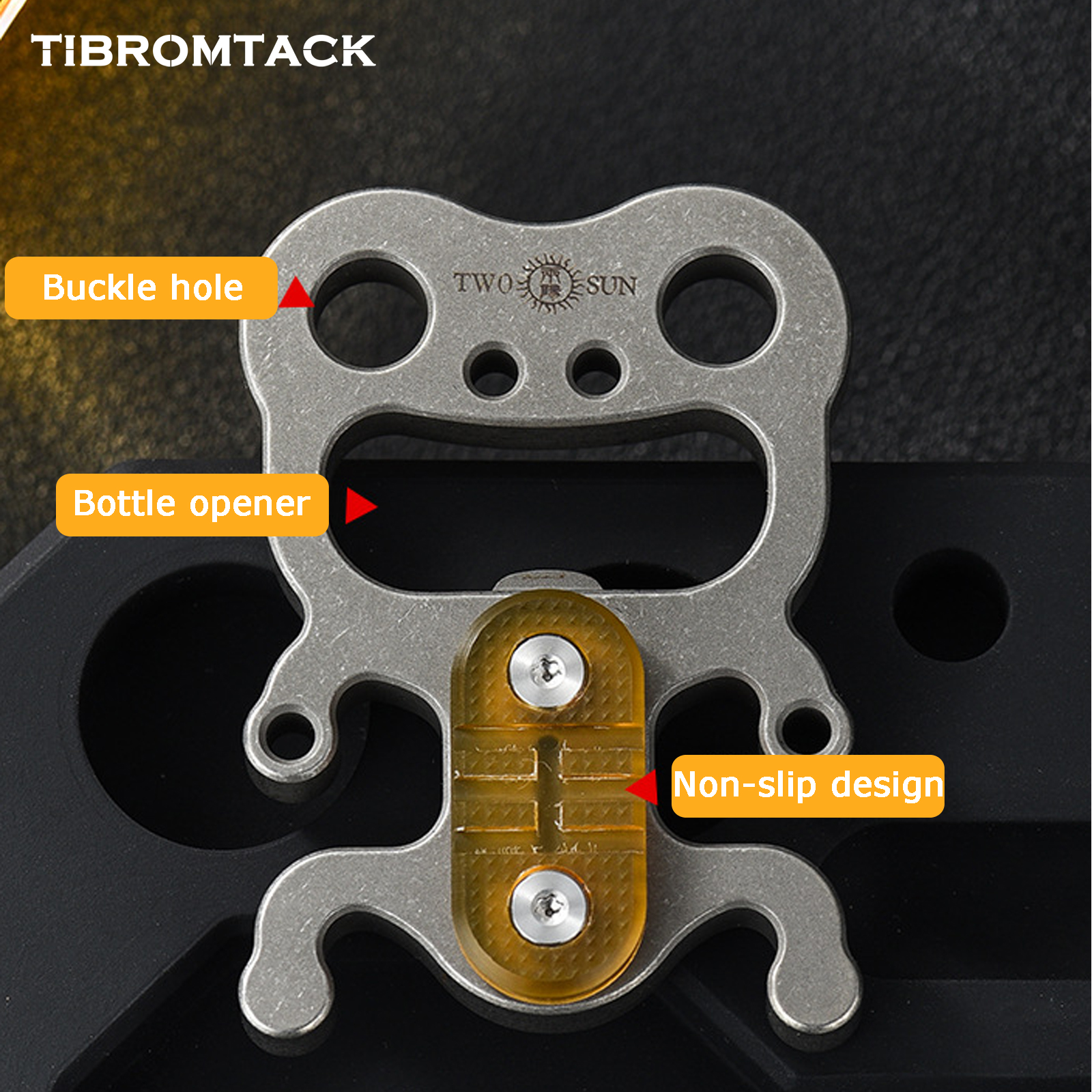 TIBROMTACK Titanium Bottle Opener Keychain, Frog Shape EDC Tool, Lightweight & Durable Key Bottle Opener for Beer & Soda, 32g Compact Keychain Multitool