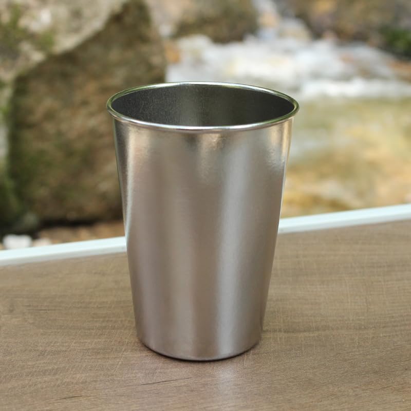Pure Titanium Cup 350ml/12.31fl oz - Lightweight Metal Cups for Drinking, Camping Cups for Outdoor Picnic, Hiking & Daily Use 