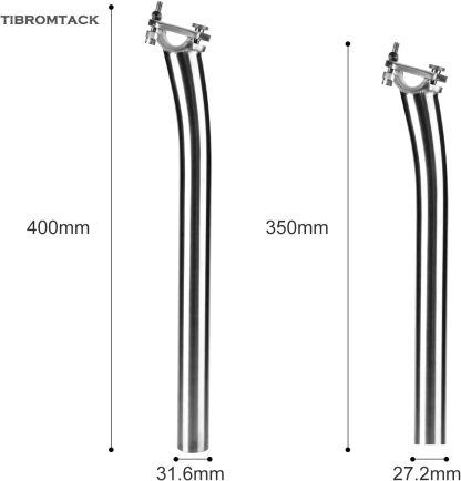 Titanium Bike Seatpost 27.2mm/31.6mm Length 350mm for Mountain MTB Bike Road Bicycle Lightweight Ti Seat Posts