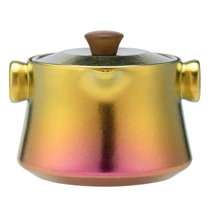 Lightweight Pure Titanium Double - Wall Tea Maker Infuser | 180ML Anti - Scald Teapot | Icy Colors, 90g, Portable for Travel | Teacup for Loose Leaf Tea