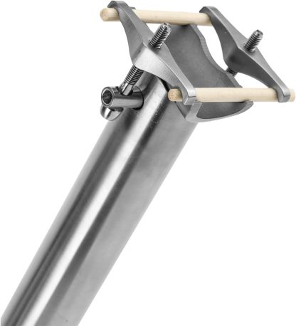 TIBROMTACK Titanium Bike Seatpost 400mm | Ultra-Lightweight | MTB/Road Bike Compatible | Durable 3D Forged Alloy Clamp | Anti-Rust Spline Design