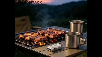 TIBROMTACK Gr5 Titanium Alloy Dual Tube Whistle, Loud Emergency Survival Whistle for Adults, Lightweight & Durable Outdoor Safety Whistle for Hiking Camping Dog Training