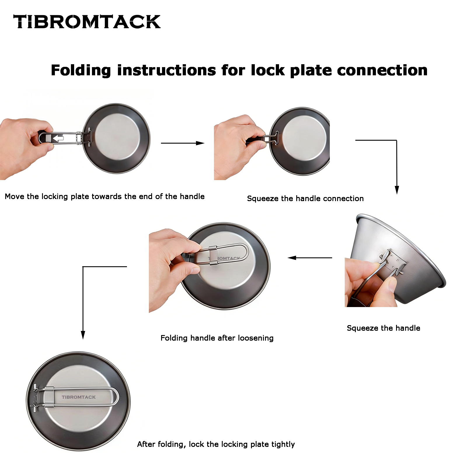 TIBROMTACK Titanium Sierra Cup, 10.56fl oz (300ml) Lightweight Titanium Bowl, 45g Foldable Handle Titanium Mug for Camping, Hiking, Outdoor & Daily Use