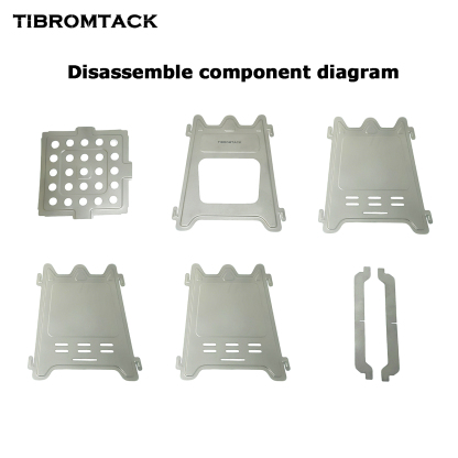 TIBROMTACK Titanium Camping Stove, Portable Collapsible Wood Burning Stove, Lightweight 8.68oz for Outdoor Camping Picnic, Compact Firebox Stove for Cooking Heating, Fits Outdoor Adventures