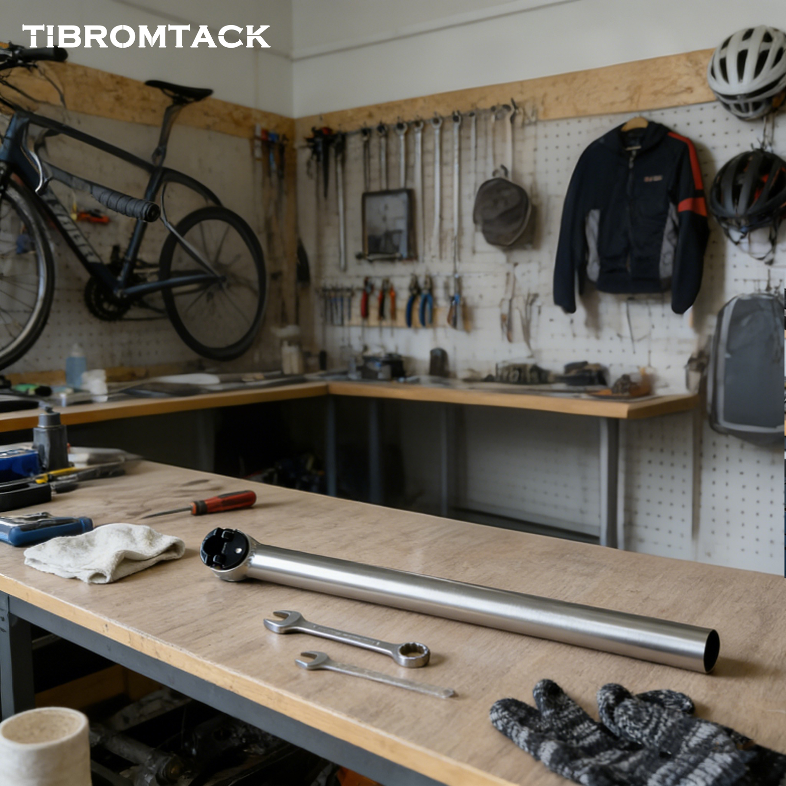 TIBROMTACK Titanium Road Bike Seat Post, 27.2mm (1.07in) Diameter, 13.78in (350mm) Length, 226.2g Lightweight Seat Pole, Straight No Offset, for Road Bike Racing, Training & Long-Distance Riding