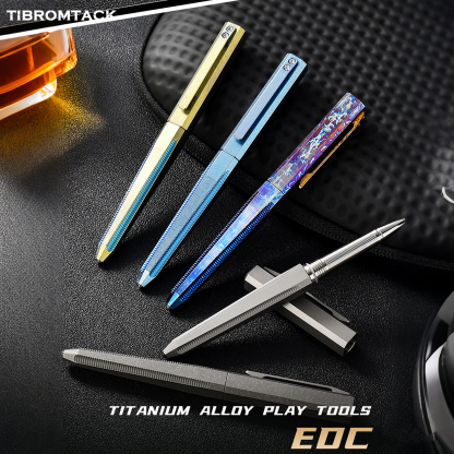 Titanium Tactical EDC Pen, Lightweight & Durable Survival Pen with Tungsten Steel Glass Breaker, G2 Refill Compatible, Comfortable Anti-Slip Grip for Daily Carry, Outdoor & Emergency Use
