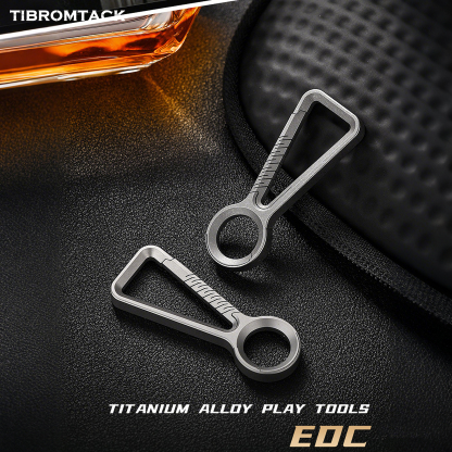 Titanium Carabiner, Lightweight & High Strength Keychain Clip, 2.2 Inch Mini Titanium Key Ring for Key Storage, Outdoor Gear Connection, Safety Auxiliary, Non-Magnetic, 0.29oz