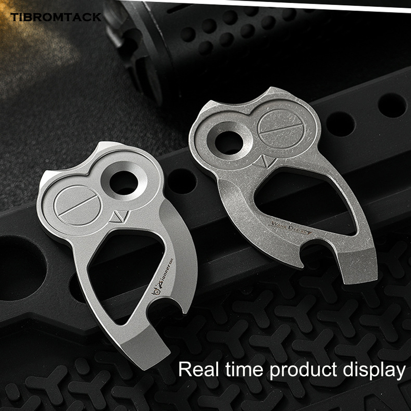 Titanium EDC Keychain Bottle Opener, Mini Pry Bar Multitool, Cute Owl Design Key Chain Accessories for Men Women, Portable Anti-Wear EDC Tools for Commute Camping Party