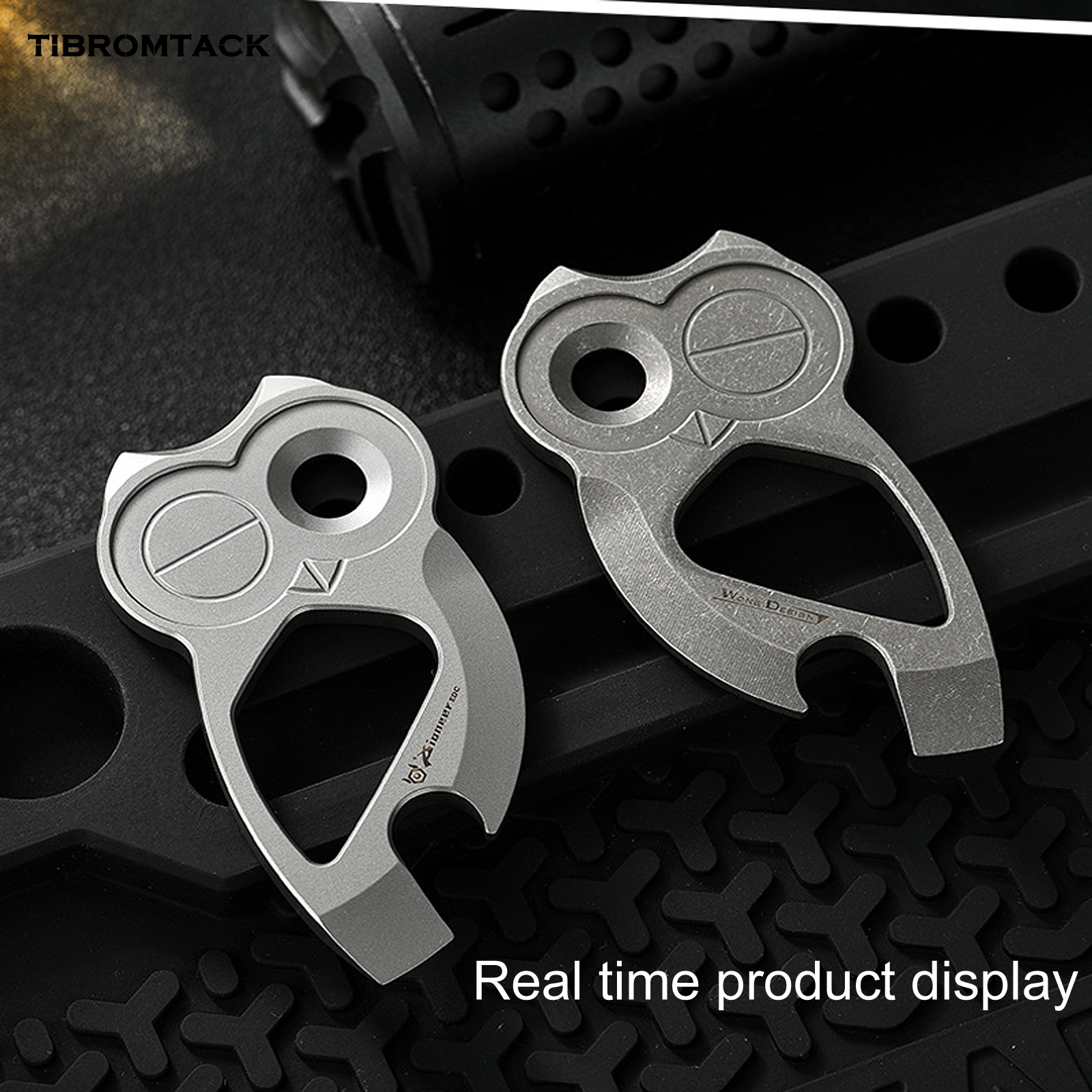 Titanium EDC Keychain Bottle Opener, Mini Pry Bar Multitool, Cute Owl Design Key Chain Accessories for Men Women, Portable Anti-Wear EDC Tools for Commute Camping Party
