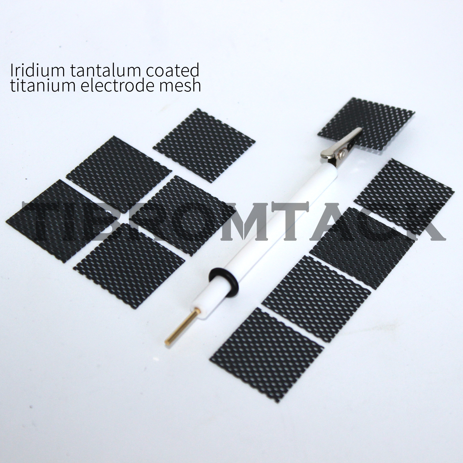 TIBROMTACK Ir-Ta Coated Titanium Electrode Mesh Set with Electrode Clip 