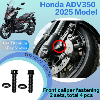 TIFOLD Full‑Vehicle Titanium Alloy Modification Screws for Honda ADV350 Motorcycle, 2025 Model