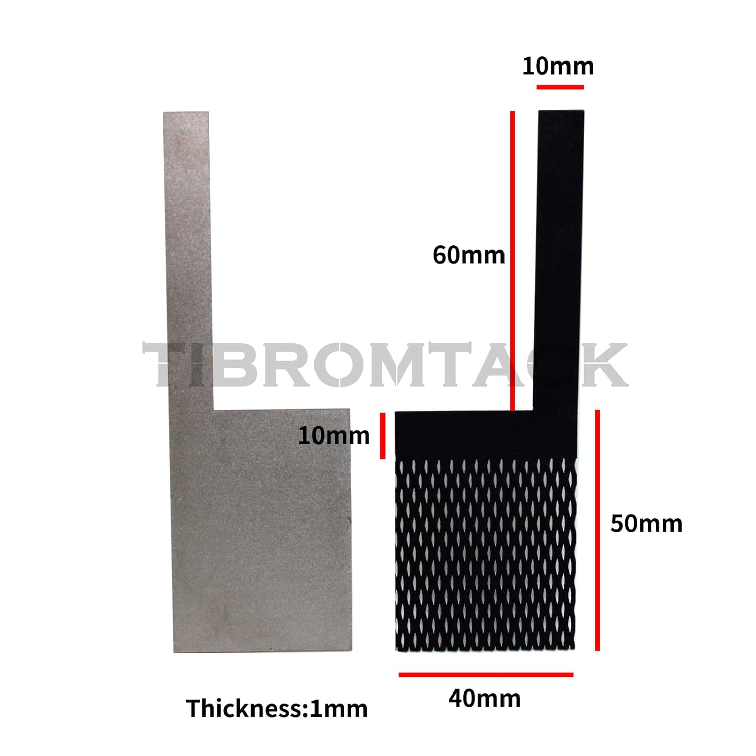 Anode of Titanium Electrochemical Application, Titanium Anode Mesh with MMO Ruthenium-Iridium Coating and Cathode Electrolytic Plate Without Coating