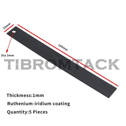 Titanium Anode Plates 5PCS with MMO Ruthenium-Iridium Coating for Swimming Pool Cleaning or Chlorine Production Customization