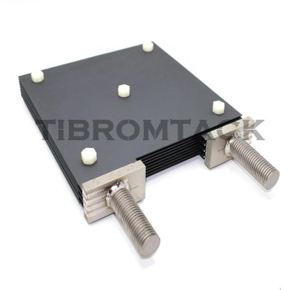 MMO Titanium Anode Component all 8 Plates 200 * 200 * 1mm Titanium Ru Coated with 2 Poles on Top to Change The Polarity