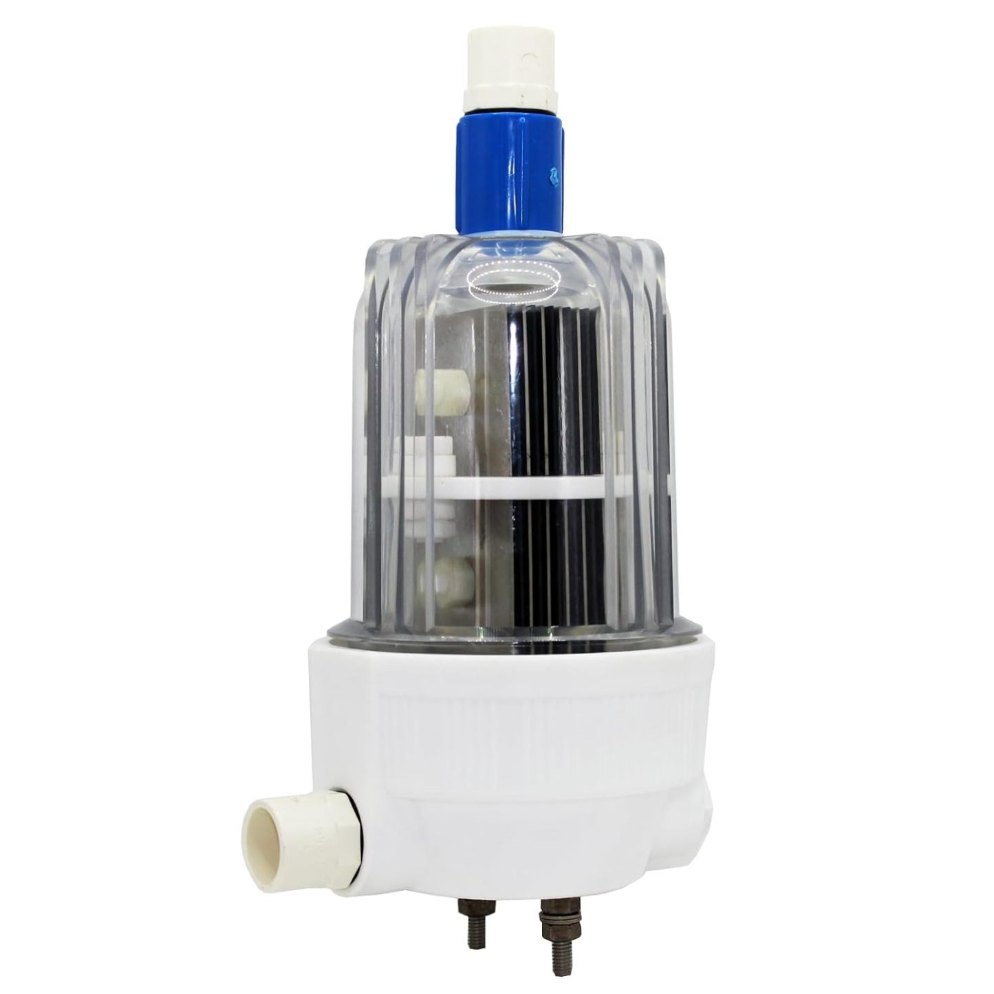  MMO Titanium Electrodes Sodium Hypochlorite Generator Electrolytic Cell with 5 Pieces Titanium Anode and 6 Pieces Cathode Mounted Inside Plastic Housing