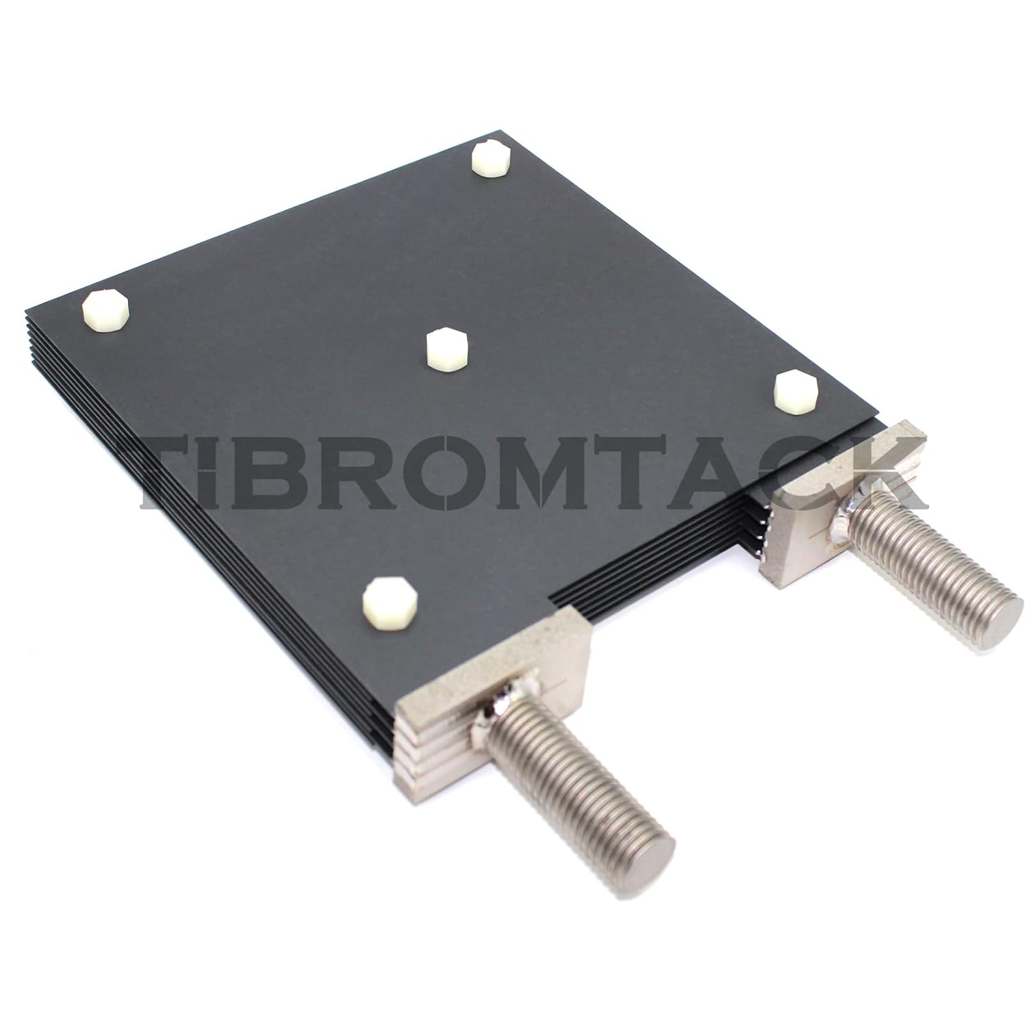 MMO Titanium Anode Component all 8 Plates 200 * 200 * 1mm Titanium Ru Coated with 2 Poles on Top to Change The Polarity