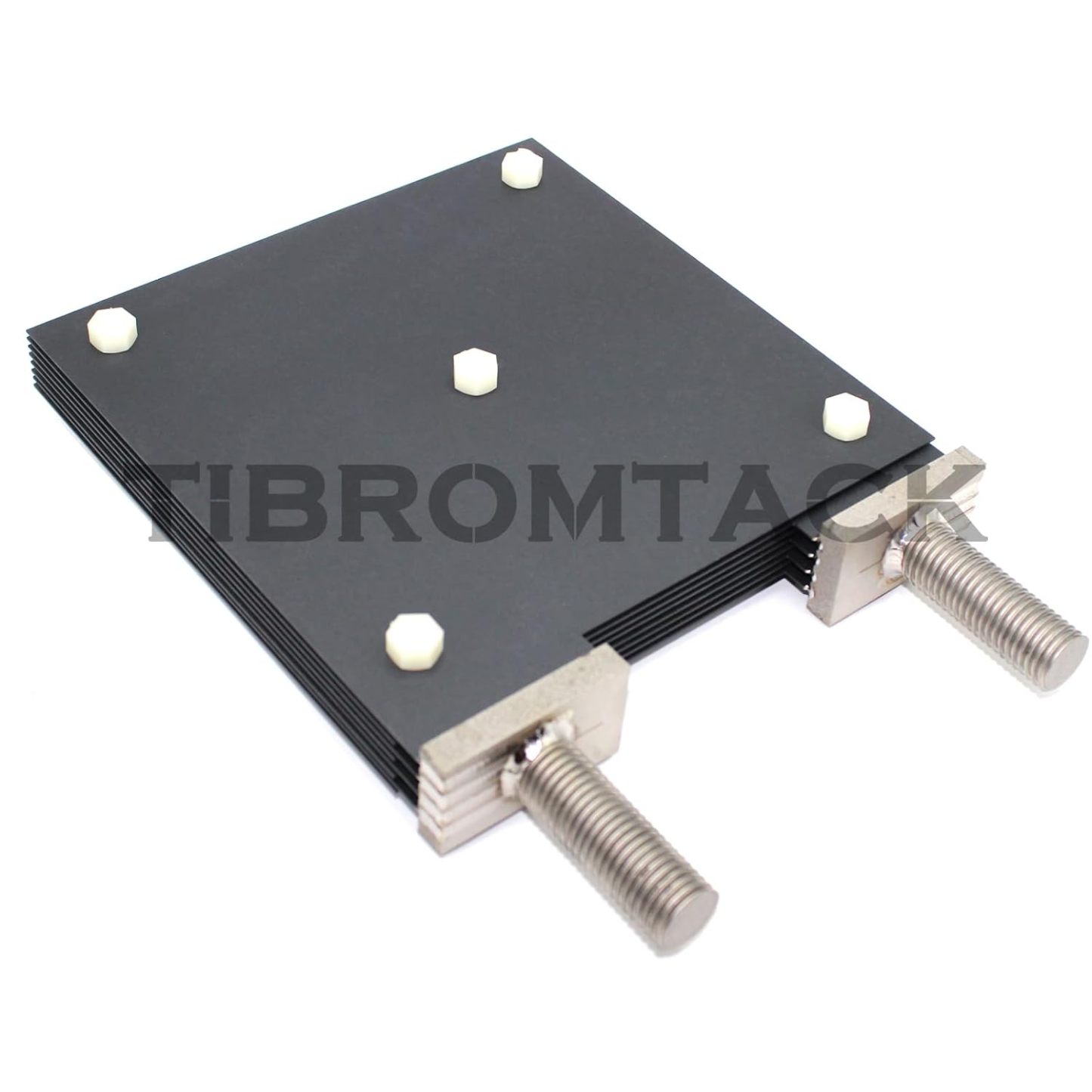 MMO Titanium Anode Component all 8 Plates 200 * 200 * 1mm Titanium Ru Coated with 2 Poles on Top to Change The Polarity