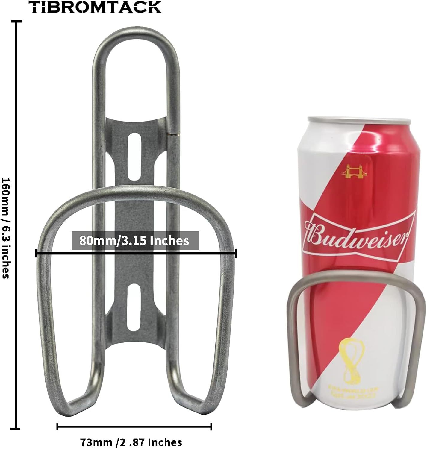 Bike Water Bottle Cage, Titanium Lightweight Bicycle Water Bottle Holder for Outdoor Cycling, Suitable for BMX, Road, MTB Mountain Bike