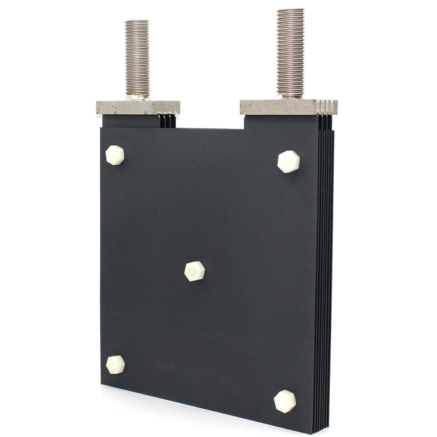 MMO Titanium Anode Component all 8 Plates 200 * 200 * 1mm Titanium Ru Coated with 2 Poles on Top to Change The Polarity