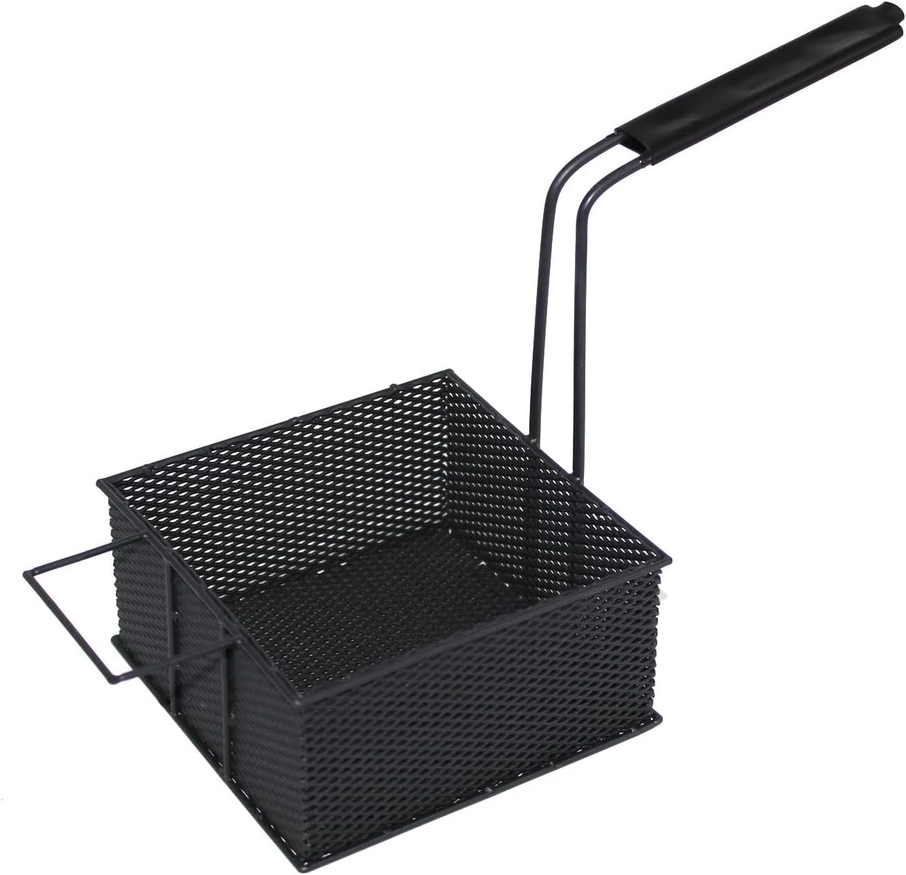 MMO Titanium Anode Basket with Ruthenium Iridium Coating - 100x100x50mm Gr1 Pure Titanium Mesh Electrode for Electroplating,Electrolysis,Cathodic Protection - Reinforced Handle & Acid Resistance