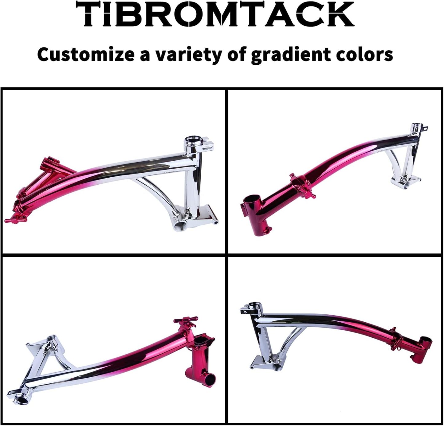 TIBROMTACK Main Frame for Brompton Titanium Folding Bike 16 Inches Handmade Gr9 Ti Parts Explore Lightweight Transformation