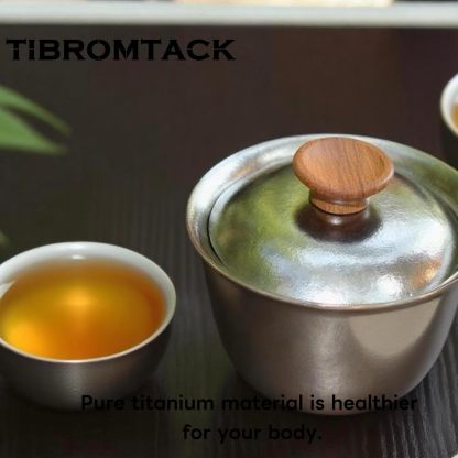 Titanium Tea Cup - Food-Grade, Ultralight & Rust-Resistant, Suitable for Daily Use & Outdoor Activities, Heat-Resistant Design with Comfortable Grip, BPA-Free Drinkware​