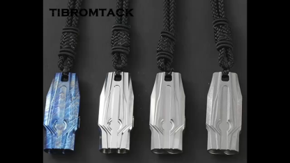 TIBROMTACK Titanium Dual Tube Whistle, Gr5 Titanium Emergency Whistle for Adults, Loud Survival Whistle, Lightweight & Rust-Proof Dog Whistle