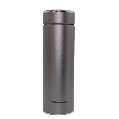 TIBROMTACK Insulated Water Bottle Titanium 320ml/10.8fl oz Double Wall Vacuum Bottle Lightweight Leak-Proof Business Thermos Bottle for Working, Business Trip, Sessions