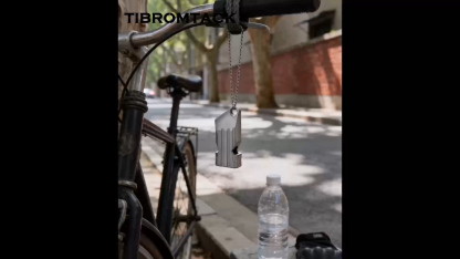 TIBROMTACK Gr5 Titanium Alloy Dual Tube Emergency Whistle, Loud Survival Whistle for Adults, Lightweight Dog Whistle, Portable Outdoor Safety Whistle for Hiking Camping Backpacking