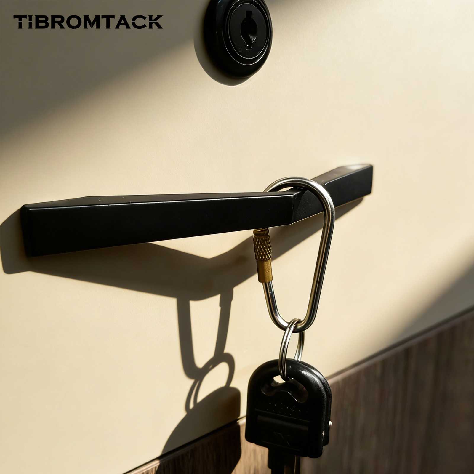 TIBROMTACK Titanium Carabiner, Mini Carabiner Small Locking Carabiner, 1.77 Inch Lightweight Keychain for Keys, Backpack Charm, Outdoor Camping Hiking, 6.3g Ultra-Light Titanium Key Clip