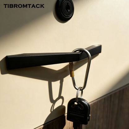 TIBROMTACK Titanium Carabiner, Mini Carabiner Small Locking Carabiner, 1.77 Inch Lightweight Keychain for Keys, Backpack Charm, Outdoor Camping Hiking, 6.3g Ultra-Light Titanium Key Clip