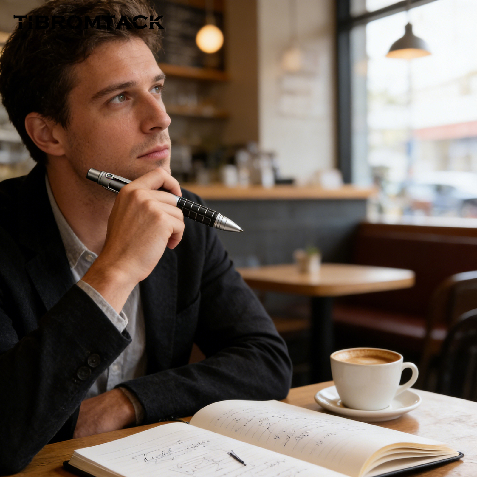 TIBROMTACK Titanium Tactical Pen, Bolt Action Pen for Self Defense Weapons, Gr5 Titanium Alloy, Smooth Writing & Multi-Functional, Lightweight 1.27oz/36g, 5.04in×0.39in EDC Pen for Outdoor & Daily Use