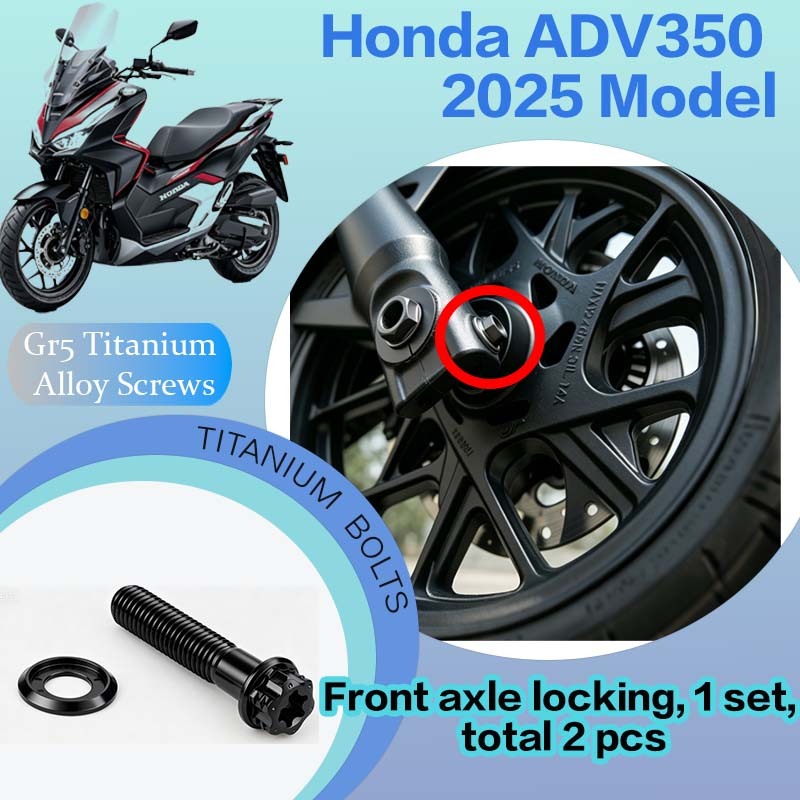 TIFOLD Full‑Vehicle Titanium Alloy Modification Screws for Honda ADV350 Motorcycle, 2025 Model