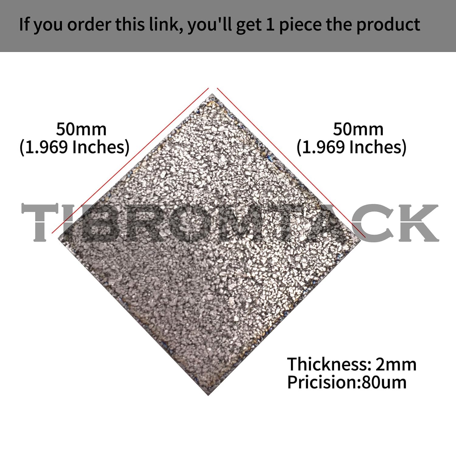 1 Pc Titanium Powder Sintered Sheet, Large Precision Titanium Filter Sheet for Ultra-fine Fine Body Filtration, 50 * 50 * 2mm
