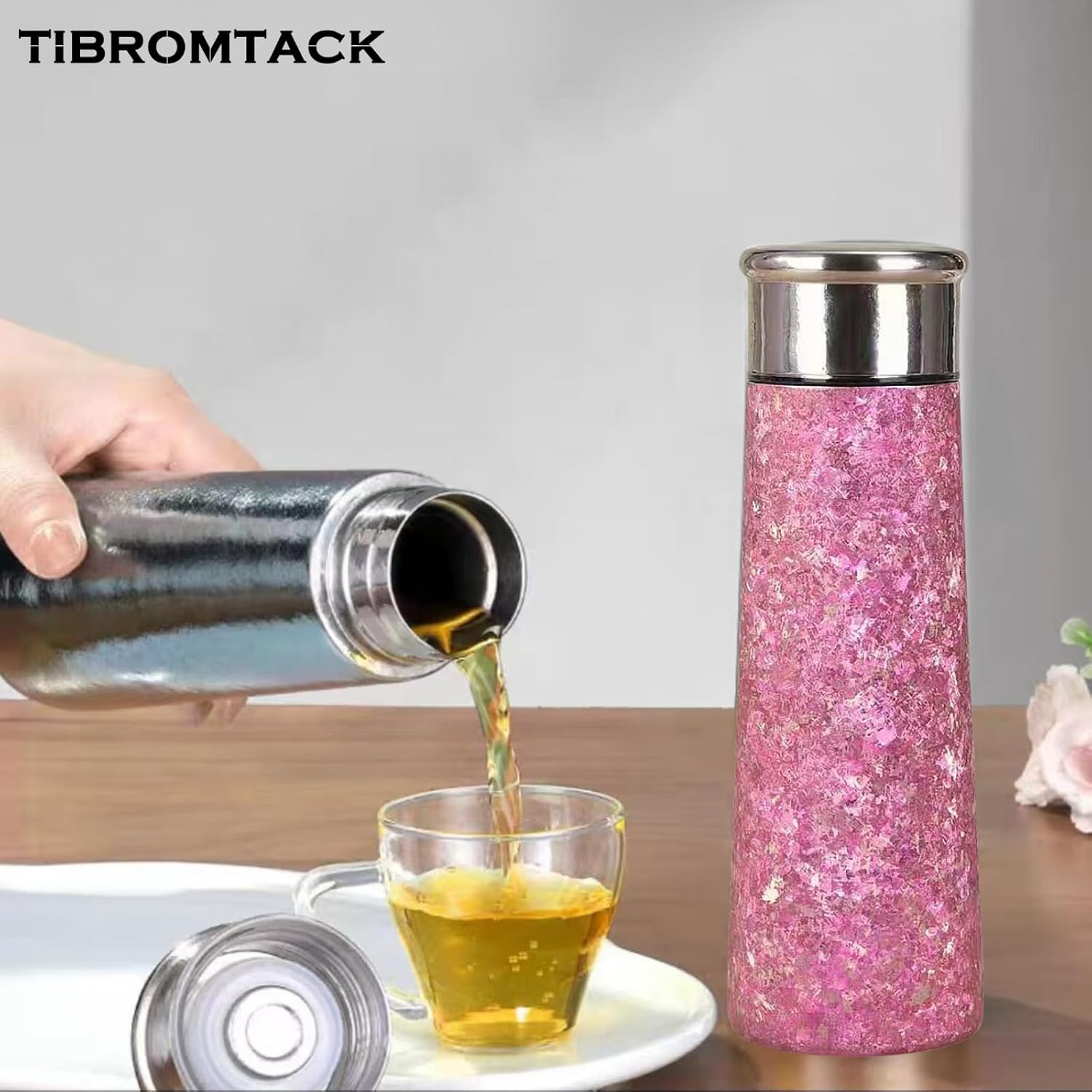 TIBROMTACK Vacuum Insulated Water Bottle| Titanium Insulated Tumbler|Simple Modern Water Bottle | for Hot&Cold Drinks |Double Wall Great for Home Office Car|Natural Health